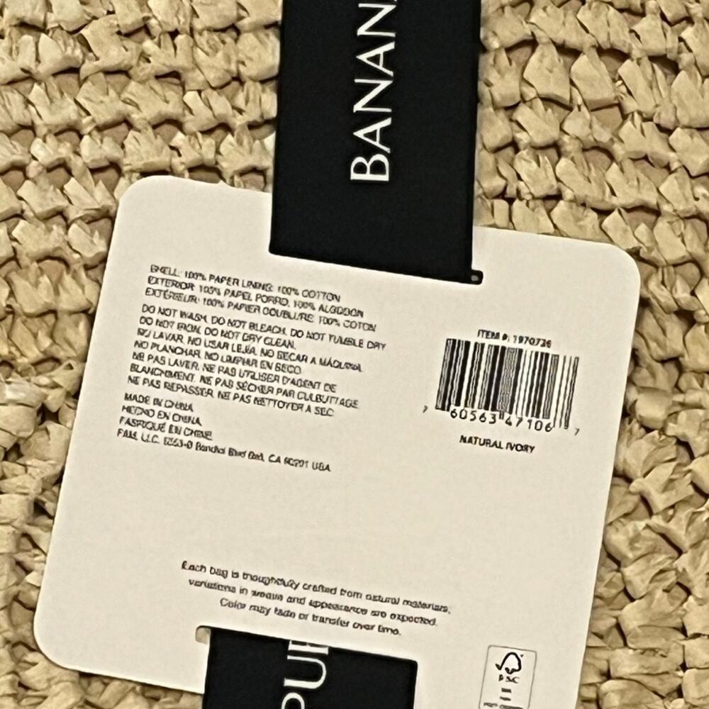 Banana Republic Raffia Tote Boho Bag - Picture 6 of 6